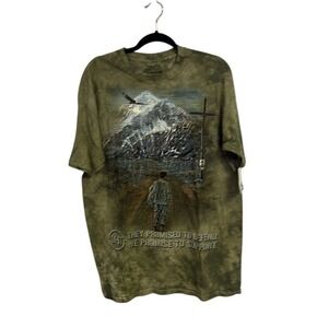 The Mountain Men Green Tie Dye OHT Operation Hat Trick Graphic T-Shirt Large NWT